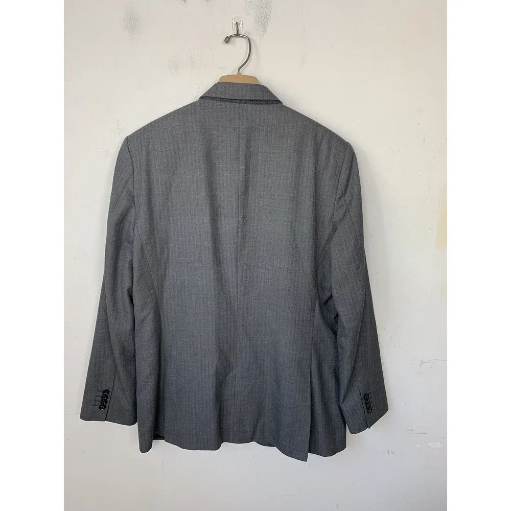 Banana Republic‎ Mens Blazer 42R Gray Herringbone Suit Jacket Formal Event